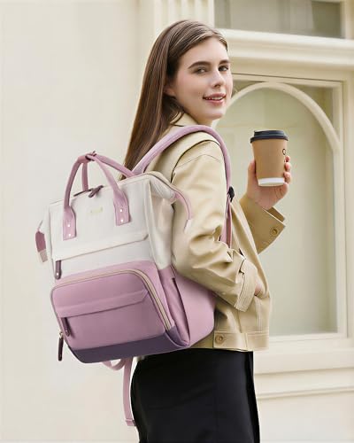 Image of LOVEVOOK Laptop Backpack for Women, 15.6 Inch Work Business Backpacks Purse With Large Capacity