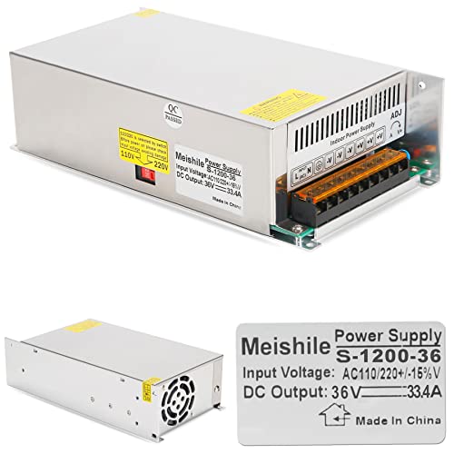 Trafo DC 36V 33.3A 1200W Schalternetzteil 230V AC auf DC Netzteil 36Volt Transformator Industriell Adapter 25/20/15A LED Lichtleiste Motor Pumpe Amplifier Überwachungs Sensoren Lampe PSU SMPS 110/220V