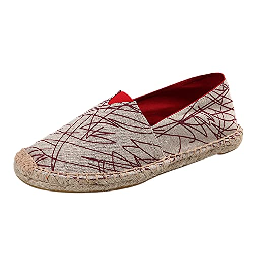 Chaussures basket en linge respirantes pour soulager les pieds sensibles rouge taille 39