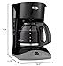 Mr. Coffee Black Coffee Maker, 12 Cups, with Auto Pause and Glass Carafe, Perfect for Home and Office Use