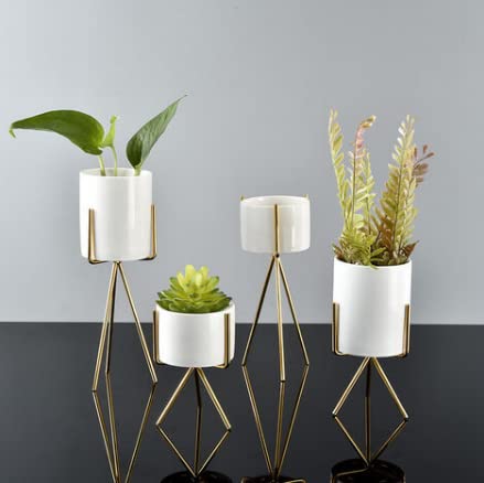 Image of Planter stand indoor rustproof durable stylish modern shelf living room sturdy stable decor decoration Pot Stand mid century - Small (Single Medium)