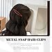 Cptots20 PCS Snap Hair Clips Metal Hair Barrettes for Women Non Slip Barrettes For Thick And Thin Fine Hair,Multi-colored,2.95 x 0.55 Inches.