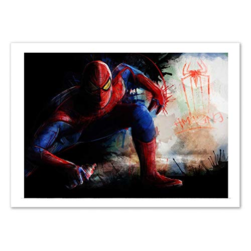 WALL EDITIONS Art-Poster - Spiderman Spray Tag - Barrett Biggers - Format : 50 x 70 cm Cover