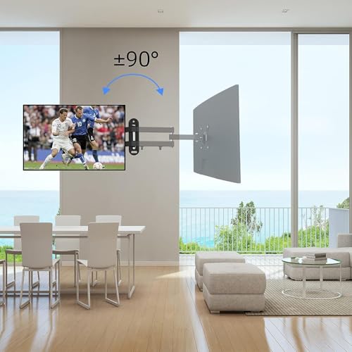 Suptek Full-Motion Articulating TV Wall Mount for 15-32 inch Screens, 360° Swivel Tilt Extension Arm, Ideal for Bedroom Kitchen Office Corner, Fits VESA 75x75/100x100, Max 28lbs, 2 Packs by suptek - Image 4