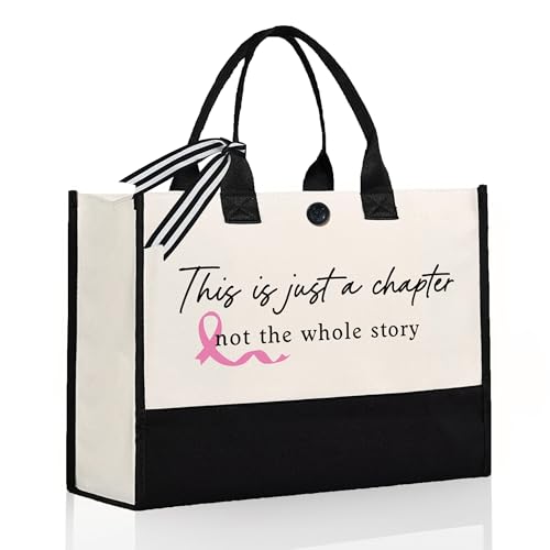 BaubleDazz Breast Cancer Gifts for Women, Large Capacity Tote Bag, Breast Cancer Awareness...