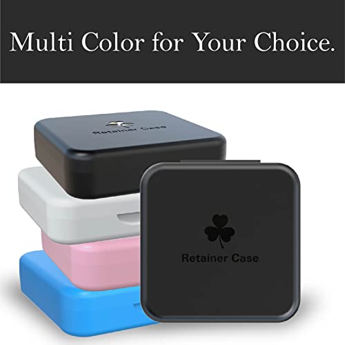 Retainer Case, ARGOMAX Aligner Case, Braces Box Compatible with Invisalign, 1 Piece Orthodontic Box (Black).