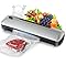 75Kpa Vacuum Sealer Machine, 6-in-1 Food Sealer with Digital Timer & Dry/Moist Modes, Compact Design, Includes 10 Bags + Built-in Cutter (Silver)
