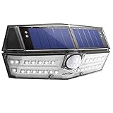 LITOM Premium Solar Lights Outdoor, IP67 Waterproof Wireless Solar Motion Sensor Lights(White Light), 270°Wide Angle, Easy-to-Install Security Lights for Front Door, Yard, Garage, Deck