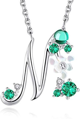 VIKI LYNN Initial Necklace 925 Sterling Silver Cubic Zirconia Letter A-Z Alphabet Personalized Charm Necklace Gifts for Girls