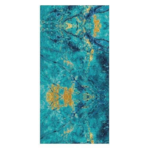 MHYRAC Toalla de playa, toalla de baño de mármol verde azulado, toalla de piscina, ideal para gimnasio, natación, 80 x 160 cm