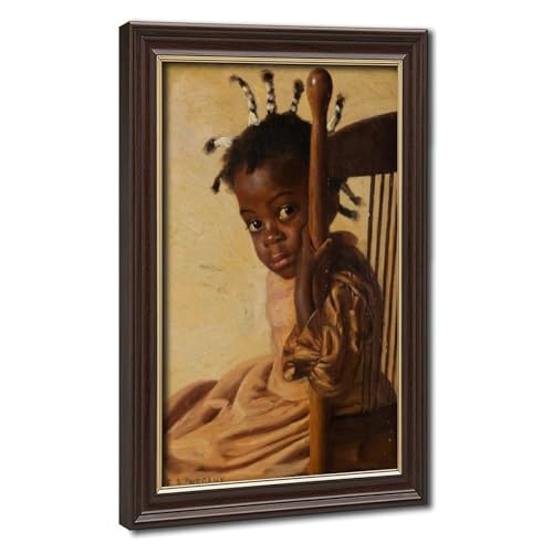 Portrait vintage Shy Girl Burbank affiche nostalgique fille au nœud