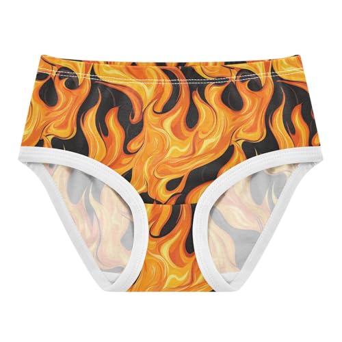 Little Girl Underwear Toddler Panties Kids Undies Flames Soft Cotton Briefs 2T-8Y