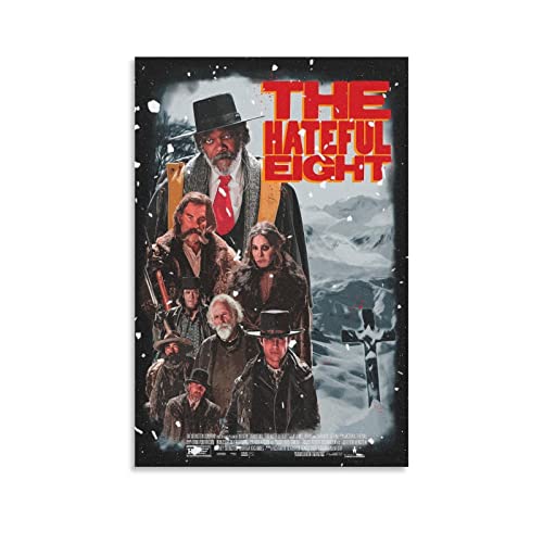 Póster de película The Hateful Eight para habitación, póster estético personalizado, póster de película sin marco, lienzo artístico y arte de pared, póster moderno para decoración de dormitorio