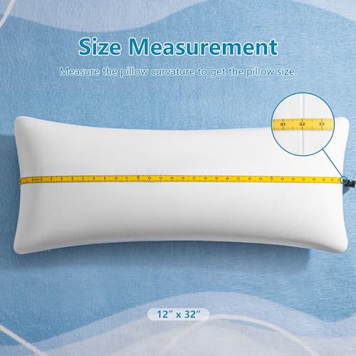Image of AM AEROMAX 12 x 32 Pillow Insert Memory Foam Pillow Insert - Rectangular Bolster for Decorative Cushion, Bed, Couch, Sofa - Durable, Non-Deforming Over Time