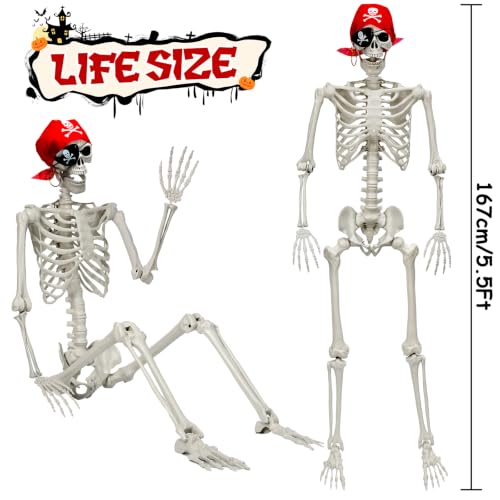 5.5 FT Skeleton Halloween Decor - image 2