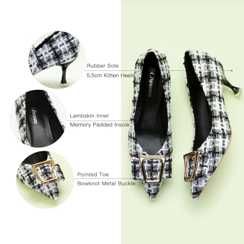 C.Paravano Pumps Shoes Women | Kitten Heels | Low Heel | Dress Shoes for Women | Pointed Toe Heels4