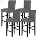 NIBESSER Housse Tabouret de Bar Lot de 4 2 Housse Tabouret Bar Industriel Couverture Chaise de Bar Scandianve Protege Chaise Recouvre Chaise Salle a Manger Universelle Extensible Couleurs Unie