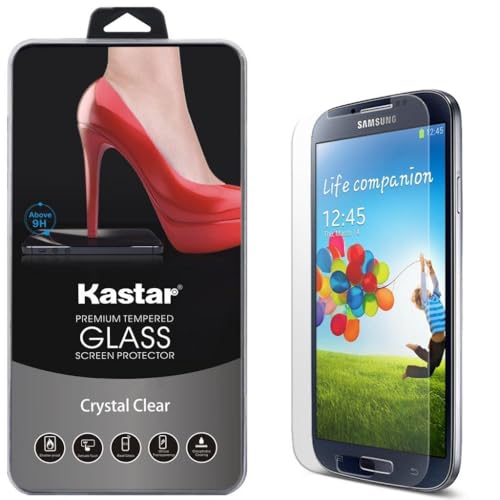 Kastar S4 Screen Protector (4-PACK), Premium Tempered Crystal Clear Glass Screen Protector for Samsung Galaxy S4, i9500 AT&T, T-Mobile, Sprint, Verizon Smartphone