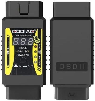 Godiag GT106 Plus 24V to 12V Heavy Duty Truck Adpter for X431 easydiag/ Thinkcar2/Thinkdiag/GOLO/DBScar II Added Fuel Injector Cleaning & Testing Relay Testing for Cars & Trucks