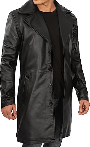 Blingsoul Leather Car Coats For Men - Black/Brown Real Leather Jacket Men3