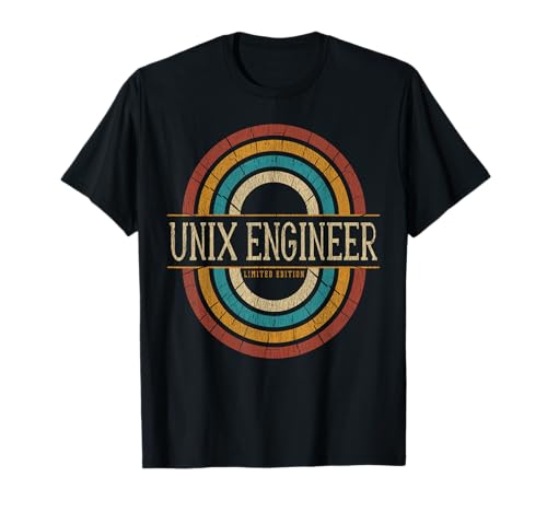 Unix Engineer Vintage Retro T-Shirt