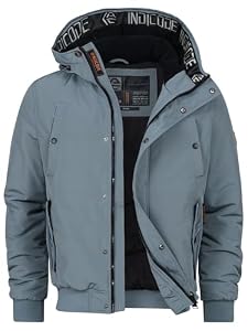 Indicode Herren INAlbanos Winterjacke Herrenjacke mit Kapuze und Taschen