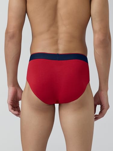 Image of XYXX Men's Traq Super Combed Cotton Regular Fit Solid Antibacterial Briefs with No Marks Waistband (Pack of 2)