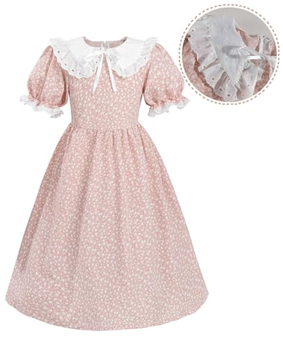 Disfraz Colonial Niñas Traje Pionera Vestido 3 Piezas miniatura 2