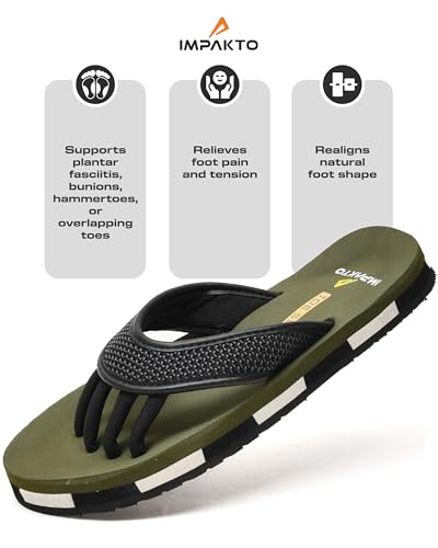 Image of Impakto 5 Finger Slippers for Men | Lightweight & Flexible Flip Flop | Toe-Alignment & Quick Drying | Skid-Resistant & Comfortable Bouncy Sole | Summer Chappal for Indoor & Outdoor