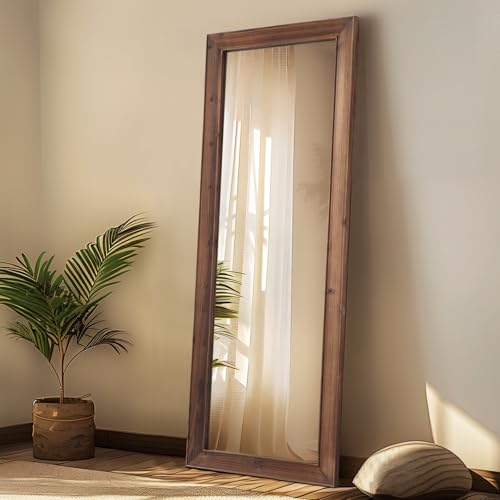 MELOMOIR-Rustic-Farmhouse-Full-Length-Mirror-56x21-Wood-Floor-Mirror-Free-Standing-Mirror-Leaning-Hanging-Mirror-Long-Mirror-for-Bedroom-Living-Room-Cloakroom-Wall-Mirror-Full-Length-Wood MELOMOIR Rustic Farmhouse Full Length Mirror 56×21 Wood Floor Mirror Free Standing Mirror Leaning Hanging Mirror Long Mirror for Bedroom Living Room Cloakroom Wall Mirror Full Length Wood