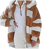 Strickkleid Damen, Parka Oliv SteppmäNtel Mantel Hubina Oversize Sweatjacke Oversize Wollmantel Ausgefallene Sweatjacken Regenkleidung Aldi Bundeswehr Parka Original Regenjacke (Kaffee-3, XXL)