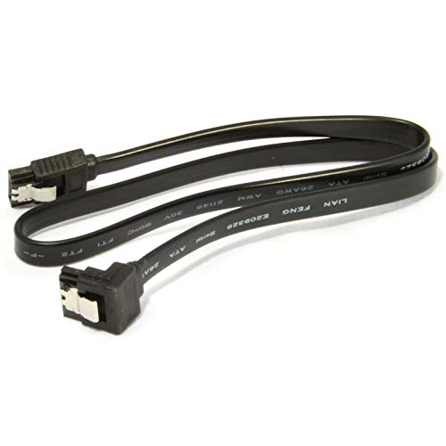Cable SATA 3.0 SATA3 III 18" 6GB/s Ángulo Derecho Negro