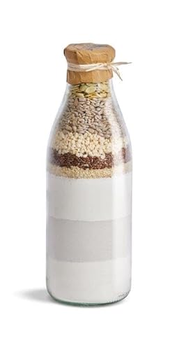 BOTTLEBREAD Brotbackmischung im Glas ’’Flaschenpost’’ Backmischung im Glas Flasche Geschenk Geschenkidee Einzug Einzugsgeschenk Umzug Werbegeschenk individuellgeschenk