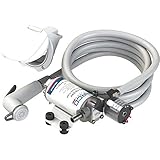  KIT DOCCIA con AUTOCLAVE POMPA ELETTRONICA 1,5 bar 10 LITRI AL MINUTO 12V e 24V MADE in ITALY 100% con SCATOLA INCASSO TUBO e DOCCETTA per BARCA CAMPER GOMMONE CARAVAN SP/2