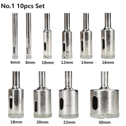 Juego de 10 brocas de diamante para vidrio y cerámica miniatura 4