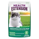 Health Extension Dry Cat Food, (15 lb / 6.8 kg) - Chicken & Brown Rice Recipe with Added Vitamins, Minerals, and Probiotics, Suitable for All Cats & Kittens