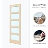 Double 32x84 inch Glass Sliding Barn Door Slab with 5.5ft Hardware Kit