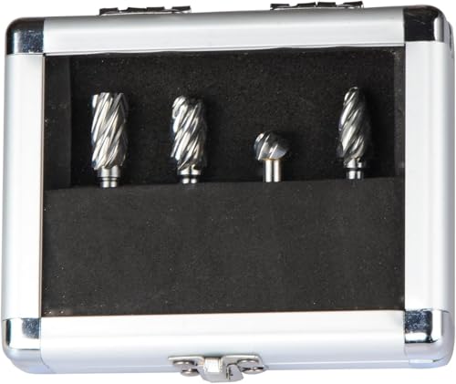 SpeTool Hartmetall-Frässtifte für Aluminium (Nichteisenmetalle) zum Schleifen und Polieren, 6-mm-Schaft, 4 Stück/Packung