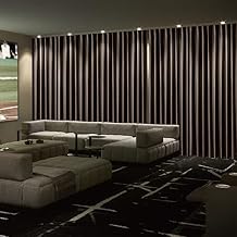 Frelement Movie Theater Curtains Velvet Privacy Flat Hooks Drapes with Blackout Lining for Theater Room, Movie Room, Stage, Villa, 100W x 96L Inches, Brown, 1 Panel