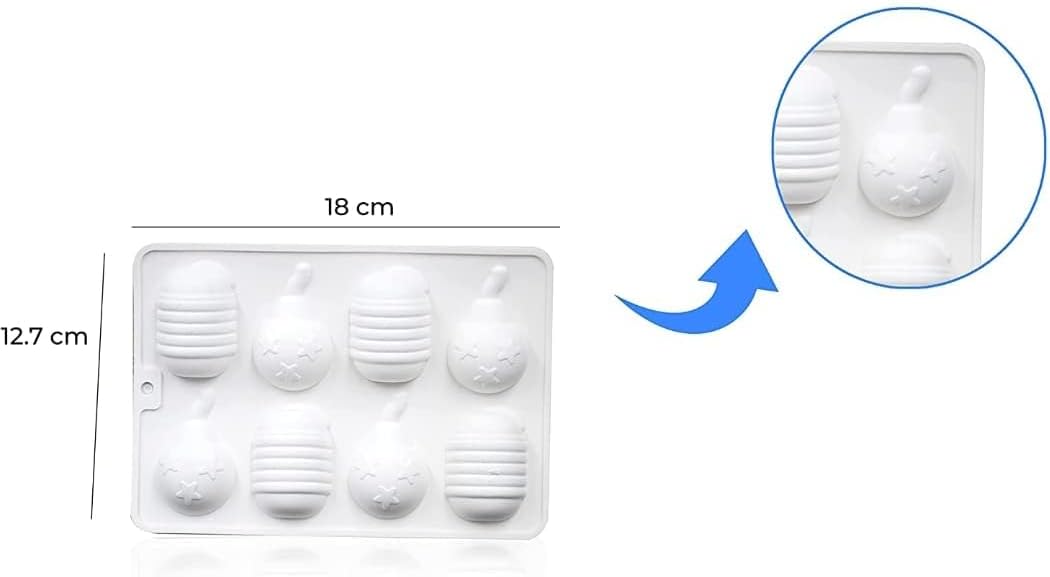 Diwali Silicone Mold with 8 Cavities – Festival Shapes for Chocolate, Candy, Jelly, Ice Cream, Cupcakes, Soap & Cake Decorations