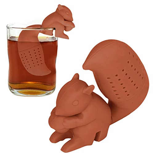 Moofey Silicone Tea Infuser, Cute Squirrel Loose Leaf Tea Steeper