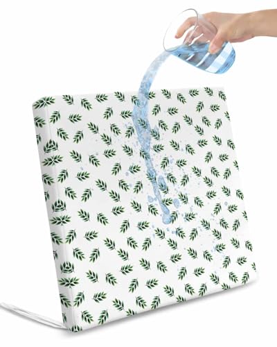 2 Pack Green Leaf Waterproof Cushion Covers with Ties, Outdoor Patio Chaise Lounge Chair Seat Cushion Slip Covers Replacement(Only Cover) Botanical Prints Cottagecore Garden Plant 22