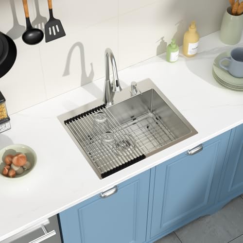 GhomeG Drop in Bar Sink Single Bowl 22x18 Inch