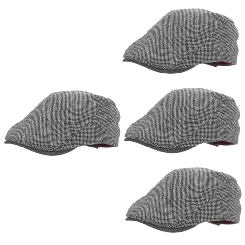 Casquette de pêcheur en plein air lot de 4 chapeaux homme gris foncé