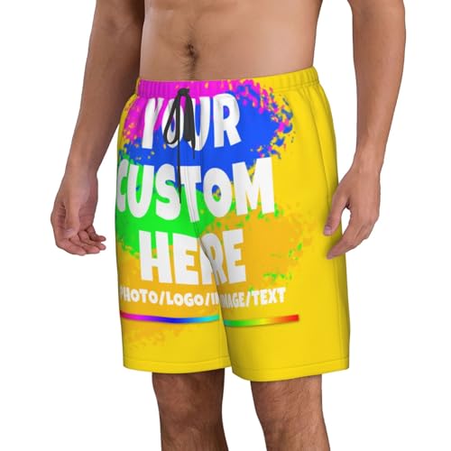 Custom Swim Trunks for Men Design Beach Shorts Add Your Text/Photo Custom Gift for Dad Custom Shorts2