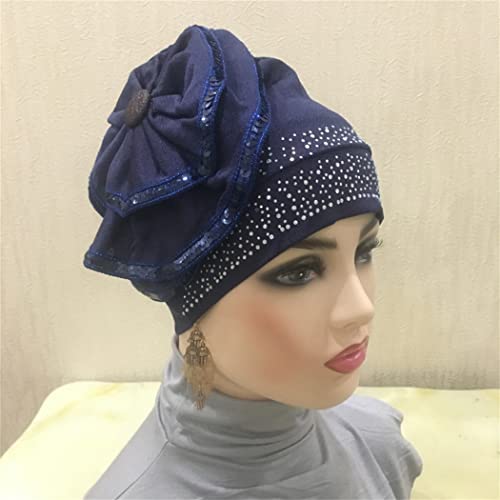 Women Muslim Hijab Floral Lace Head Scarf Islamic Arab Scarf Shawls Head Wrap with Flowers2