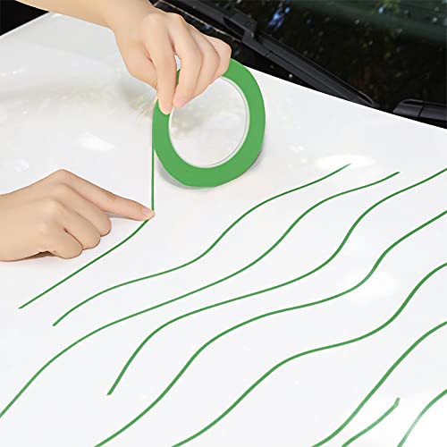 Cornison 5 Rolls Pinstripe Tape 1/16, 1/8, 1/4, 1/2 And 3/4 Inch X 52 Yard Thin Tape Masking Tape Automotive For Diy Car Auto Paint (Green) #TOP4