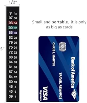 Jansamn Brewing Thermometer Strip Adhesive Strip Thermometer Aquarium Thermometer Strip, Thermometer Sticker for Fish Tank/Kombucha 39℉ to 97℉ & 4℃ to 36℃(10pcs)