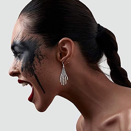Milacolato Halloween Earrings Pack Drop Dangle Earrings Dancing Skeletons Skull Spiderweb Pumpkin Ghost Halloween Earrings Set for Women Men
