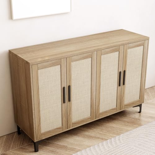 Jheumaj BG001 Sideboard Buffet Cabinet With Storage, Rattan Kitchen Storage Cabinet thumb #5